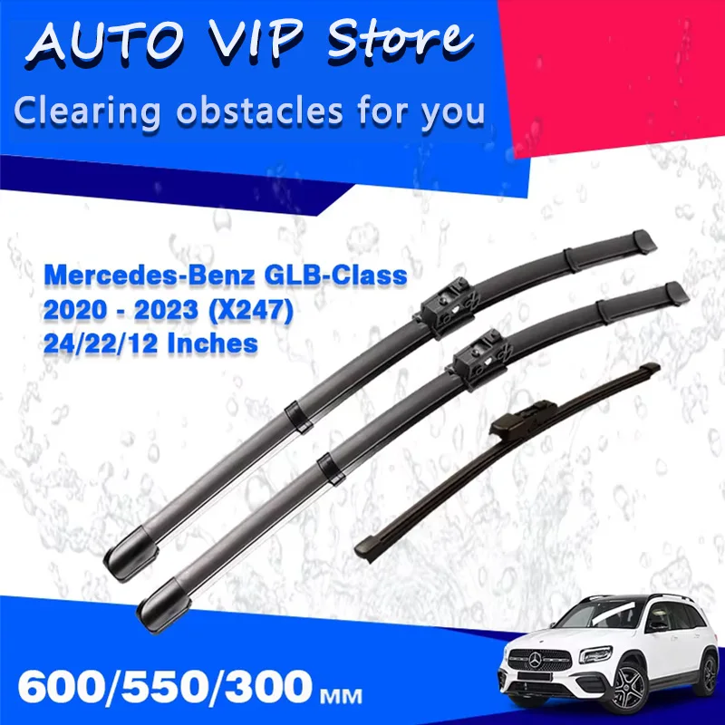 

For Mercedes Benz GLB X247 2019 - 2024 Front Rear Wiper Blades Windshield Winscreen Accessories GLB180 GLB200 GLB250 GLB35 200d