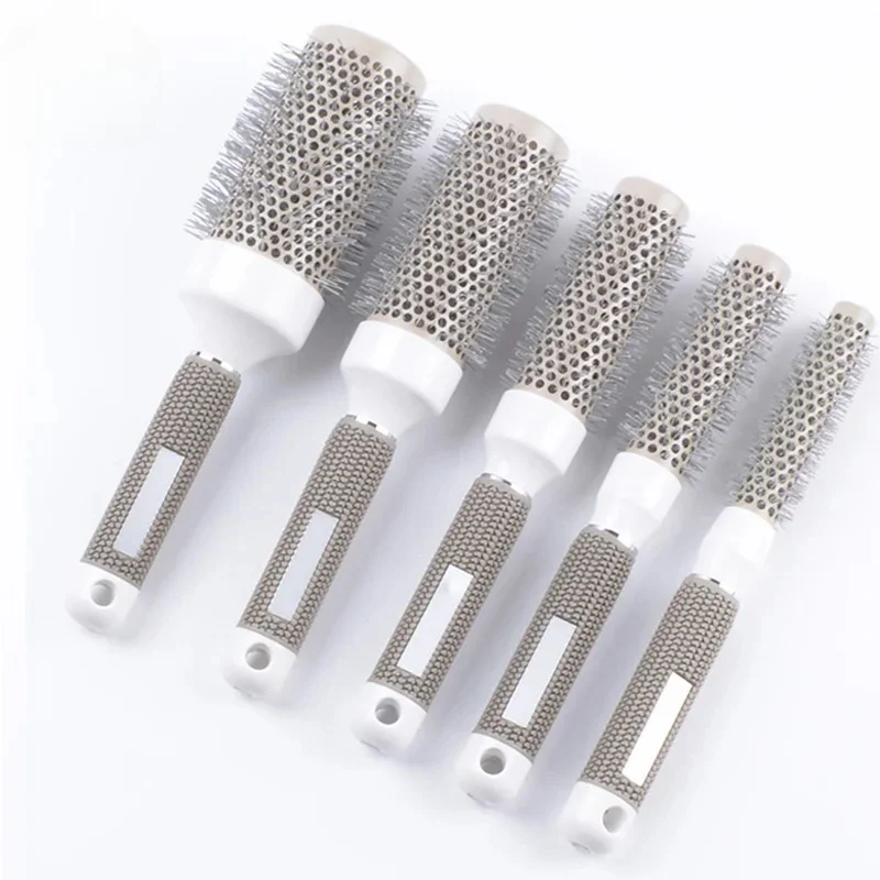 5 Size Hair Brush Nano Hairbrush Hairdressing Curling Hair Brushes Comb Round Barrel Comb Professional Barber Styling Tools Comb