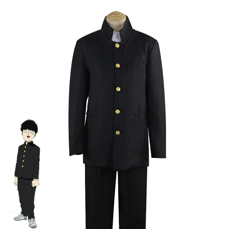 Anime Mob Psycho 100 Cosplay Costume Kageyama Shigeo Cosplay Costume Japanese School Uniforms Jacket Pants Halloween Custom Made