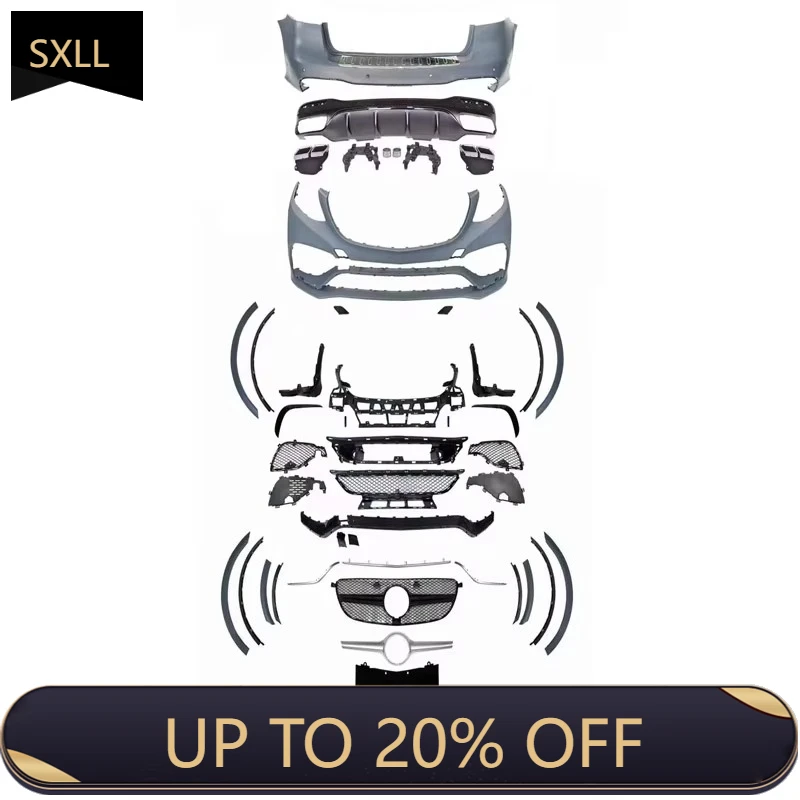 

SXLL GLE63 Sport Body Kit for GLE W166 with Front Bumper Grille Rear Bumper for 2016-2019