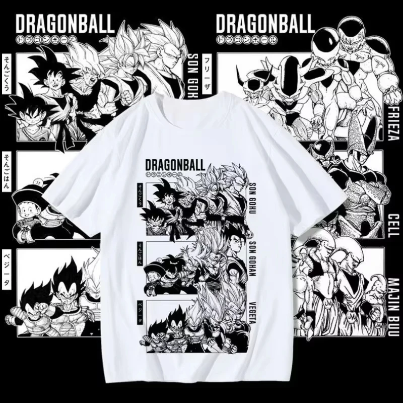 

Мужская футболка Dragon Ball Joint Buo Frisa Vegeta Wukong Super Saiyan Dragon Ball, ультра хлопок с коротким рукавом