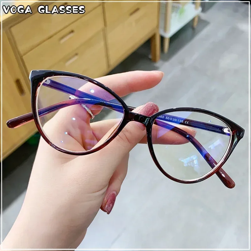 Fashion Cat Eye Glasses Women Blue Light Blocking Eyeglass For Female Prescription Optics Eyewear Frames Ladies