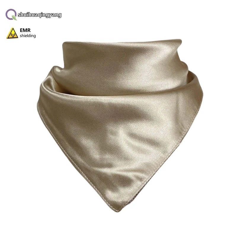 Electromagnetic radiation protective single-layer/double-layer 100% silver fiber scarf Phone, computer EMF shielding scarf