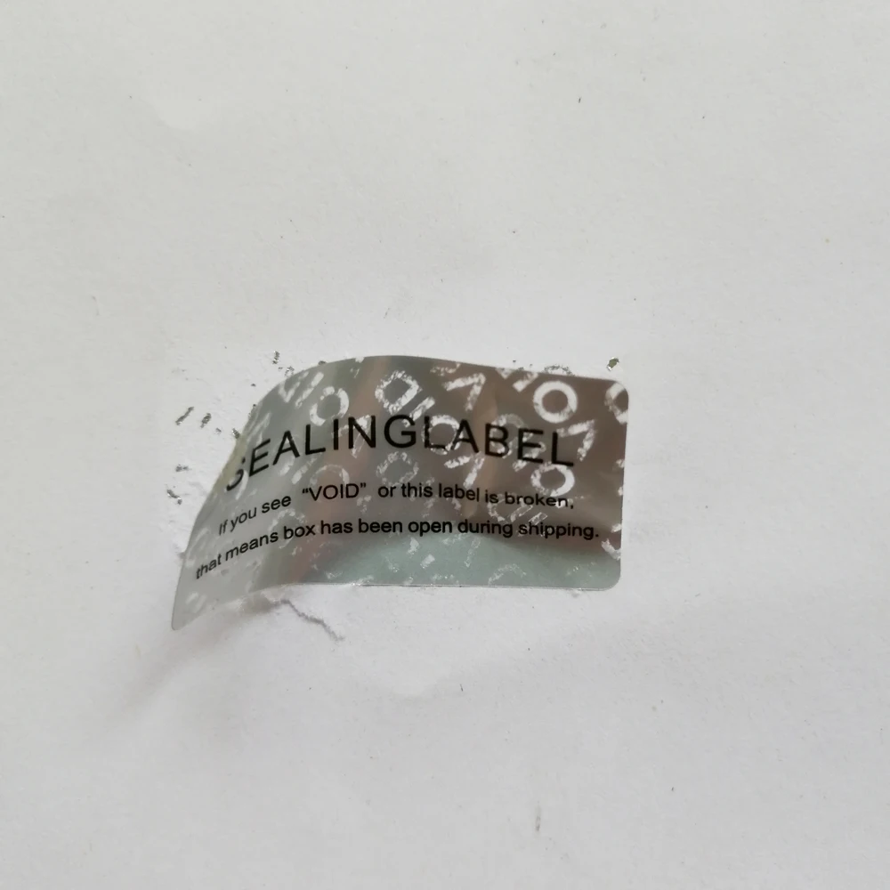Transfer Printer Matte Silver VOID Label Temper Proof Unremovable Sticker One Time Use Only Leaving Evidence Seal