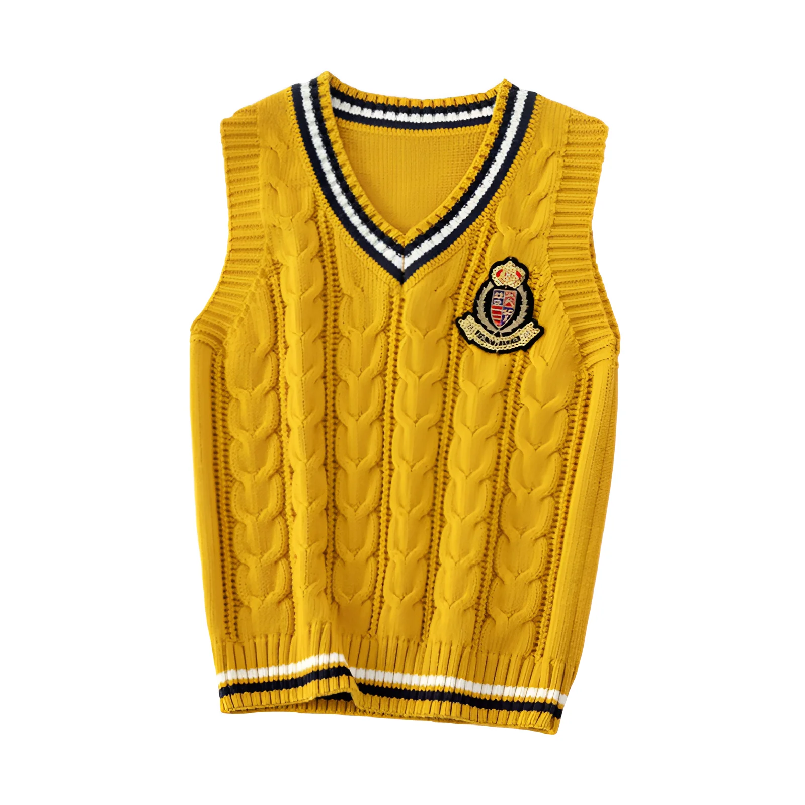 1-17 Years White Girls & Boys Vest Sweater School Cotton Yellow Toddler Vest 1 2 3 4 5 6 7 8 9 10 Years Old Kids Clothes 241404