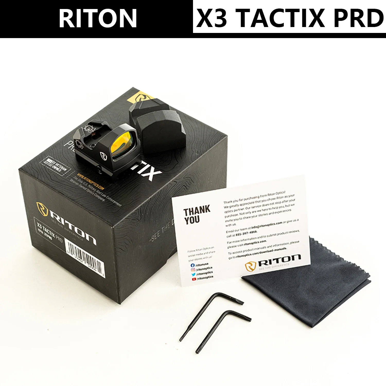 

Riton Optics X3 Tactix PRD/MPRD 3 MOA Red Dot Sight 3TMPRD Fit for Pistol Hunting Game with Original Markings