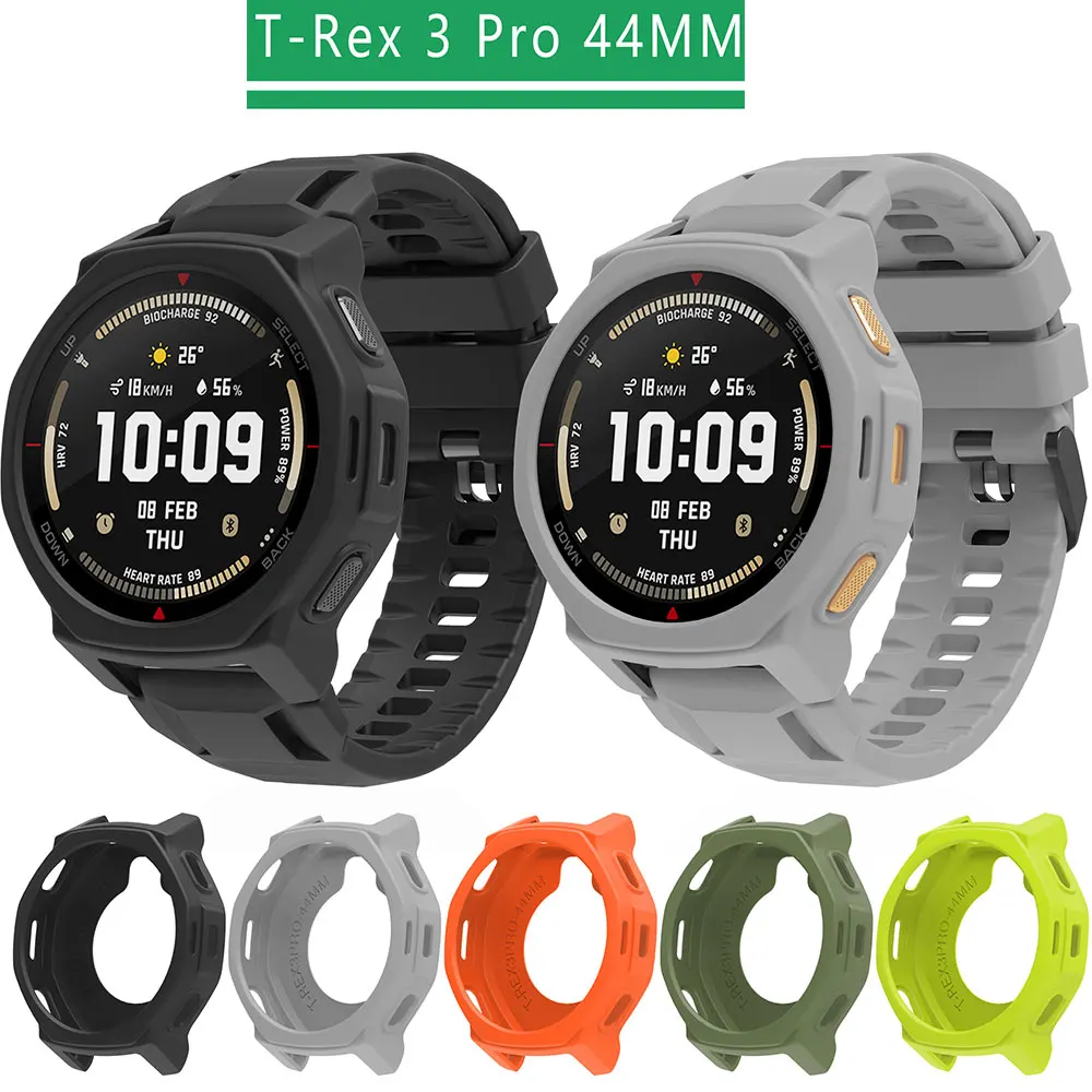 Für Huami Amazfit T-Rex3 Pro 44mm Silikon Strap + Fall Sport Armband Armband Für Amazfit T-Rex3 Pro 44mm Smartwatch Band Shell – Detail 5