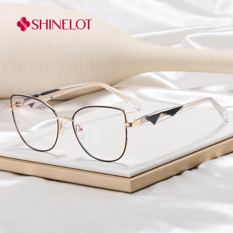 

82213 Classic Cat Eye Eyeglasses Frame Female Eye Protection Bluelight Blocking Glasses Youth Style College Girls Eyewear