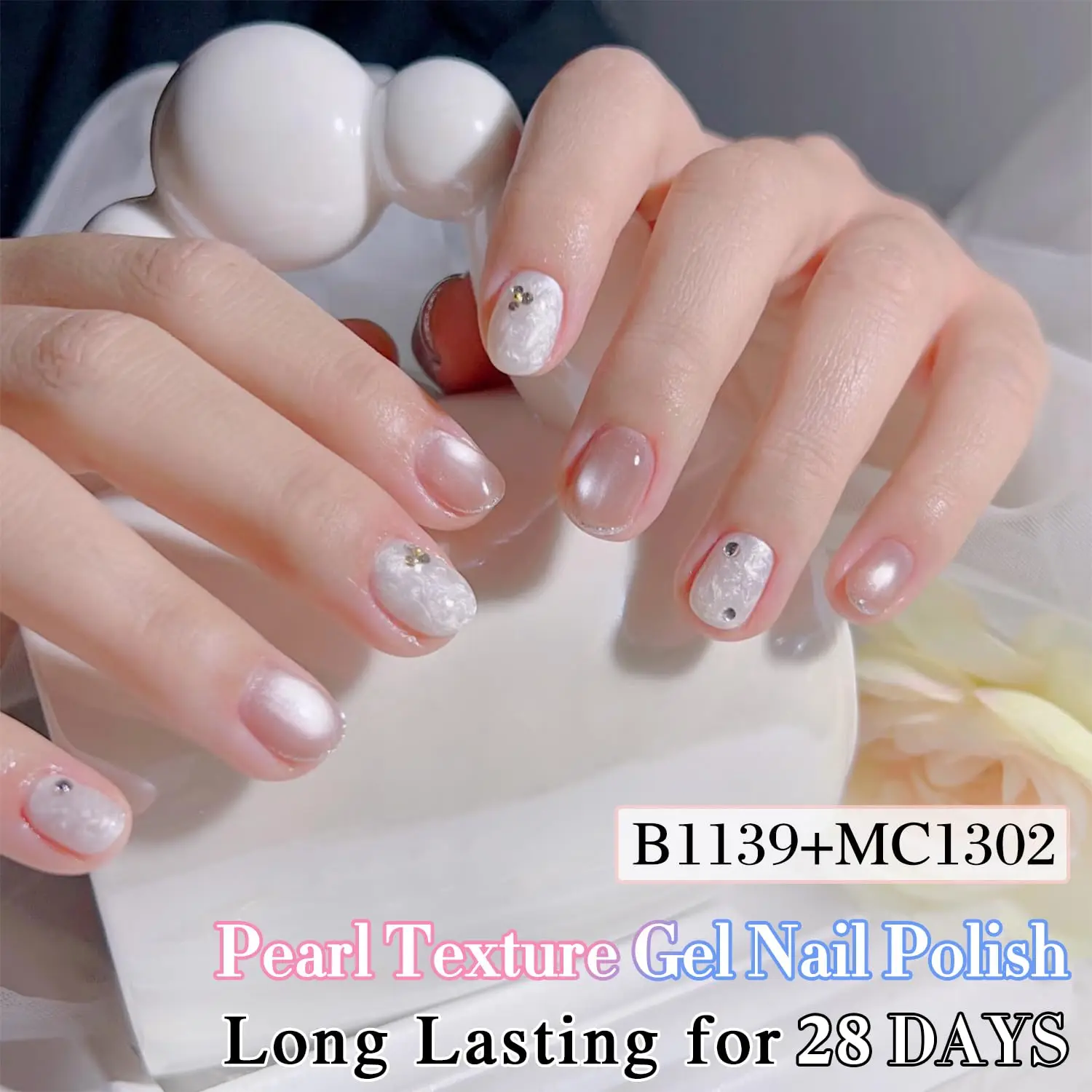 Perlweiß 15ML Gel-Nagellack, Reine Farbe, Gleiche Flasche, Soak-Off Gel-Lack für Nagelkunst, Maniküre-Salon, DIY zu Hause für Frauen – Detail 7