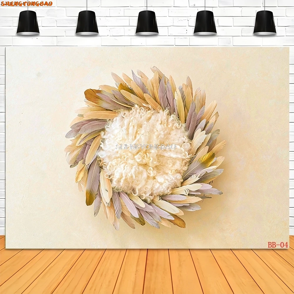 SHENGYONGBAO Baby Newborn Floral Basket Photography Backdrops Props Children Birthday Party Photo Studio Background LZ-03