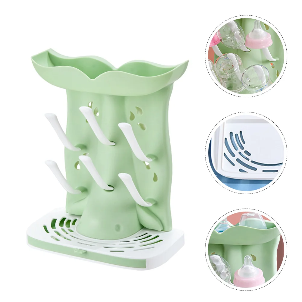 Bottles Drainer Drying Rack Water Cup for Baby Accessories Dryer Holder Light Green Bracket