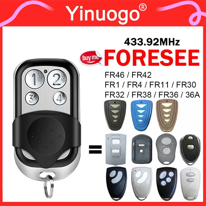 

For FORESEE FR36 FR36B FR36A FR30 FR32 FR38 FR42 FR46 FR1 FR4 FR11 Garage Door Remote Control Gate Opener 433.92MHz Rolling Code