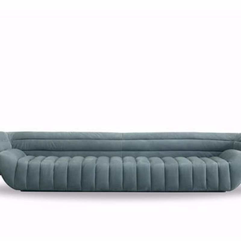 

Light luxury sofa matte leather living room villa combination
