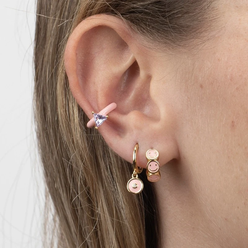 Luxuriöse Geometrische 925 Sterling Silber Ohrstecker Rosa Serie Zirkon Anhänger Creolen Süße Modische Hochzeitsschmuck Geschenke – Detail 23