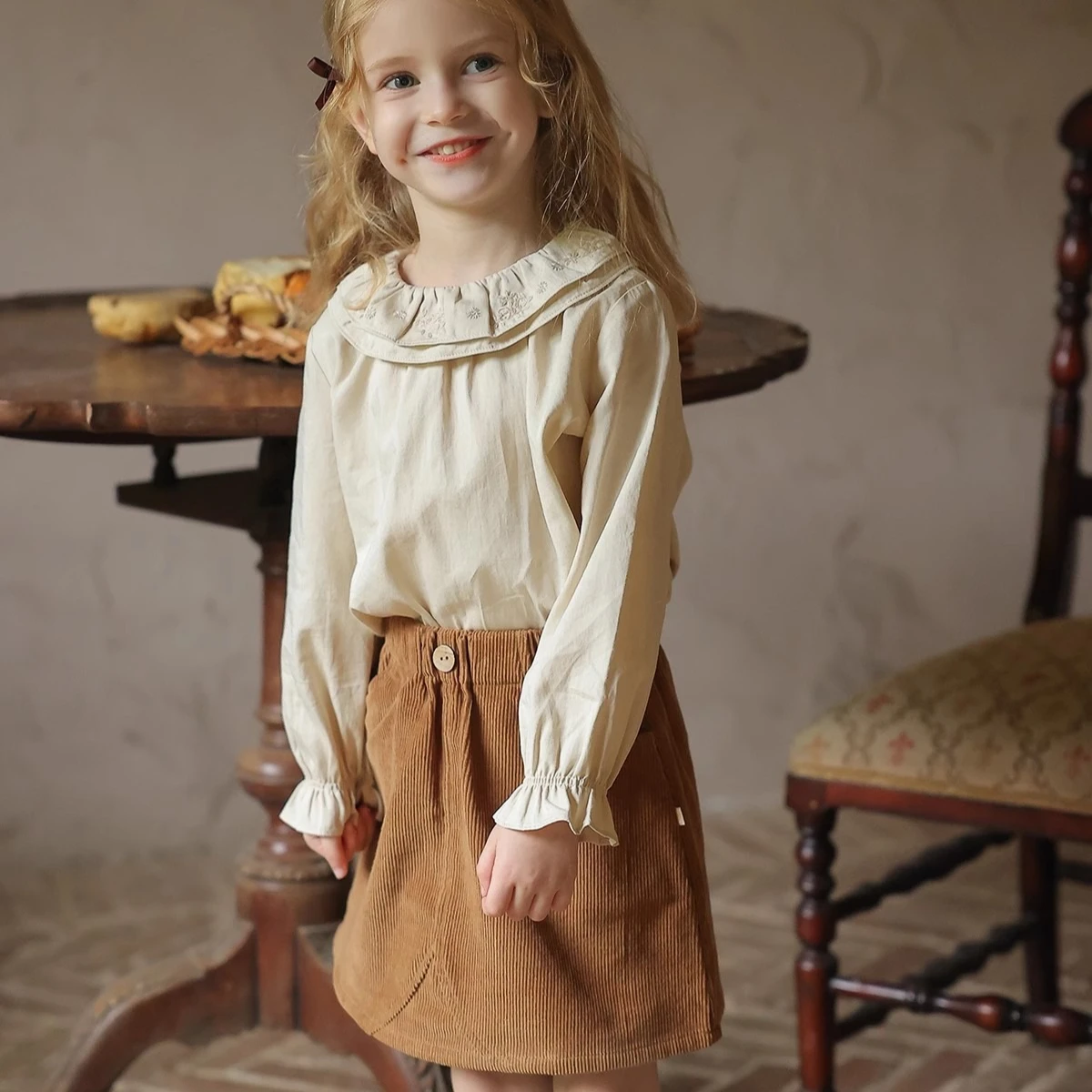 Girls Skirt 2026 Autumn and Winter New Children's Clothing Korean Style Girl Baby Foreign Style All Match Corduroy Skirt