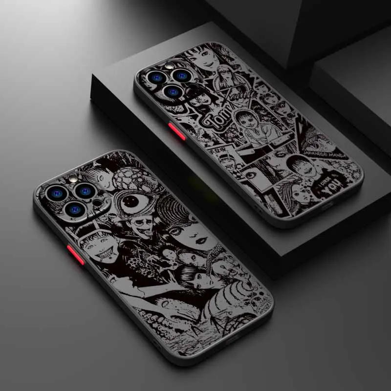 Tomie Kawakami Gruseliger Schutz für iPhone 17 16E 16 15 14 13 12 Mini Pro Max Plus Mattierte Durchscheinende Weiche Silikon-Handyhülle