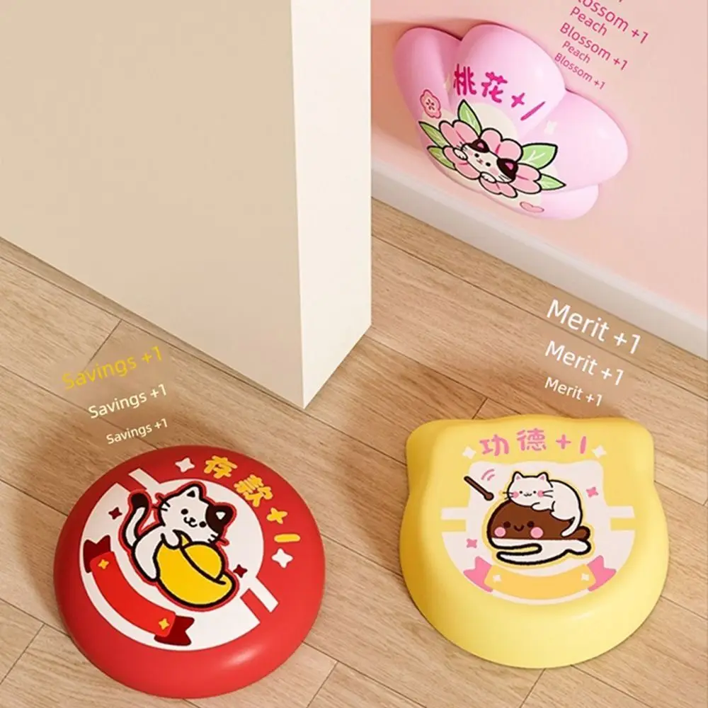 Durable PVC Door Stopper Cartoon Self-adhesive Wall Protector Anti-collision Silent Furniture Anti-crash Pad for Home