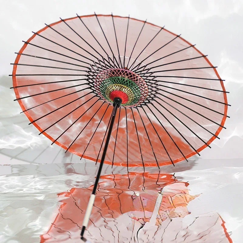 Лидер продажGu Yue Jing Hong, постепенный серый шелковый зонт в древнем стиле, сетка, красный зонтик для фотографий Zhi Zhu Xia Qi Ji