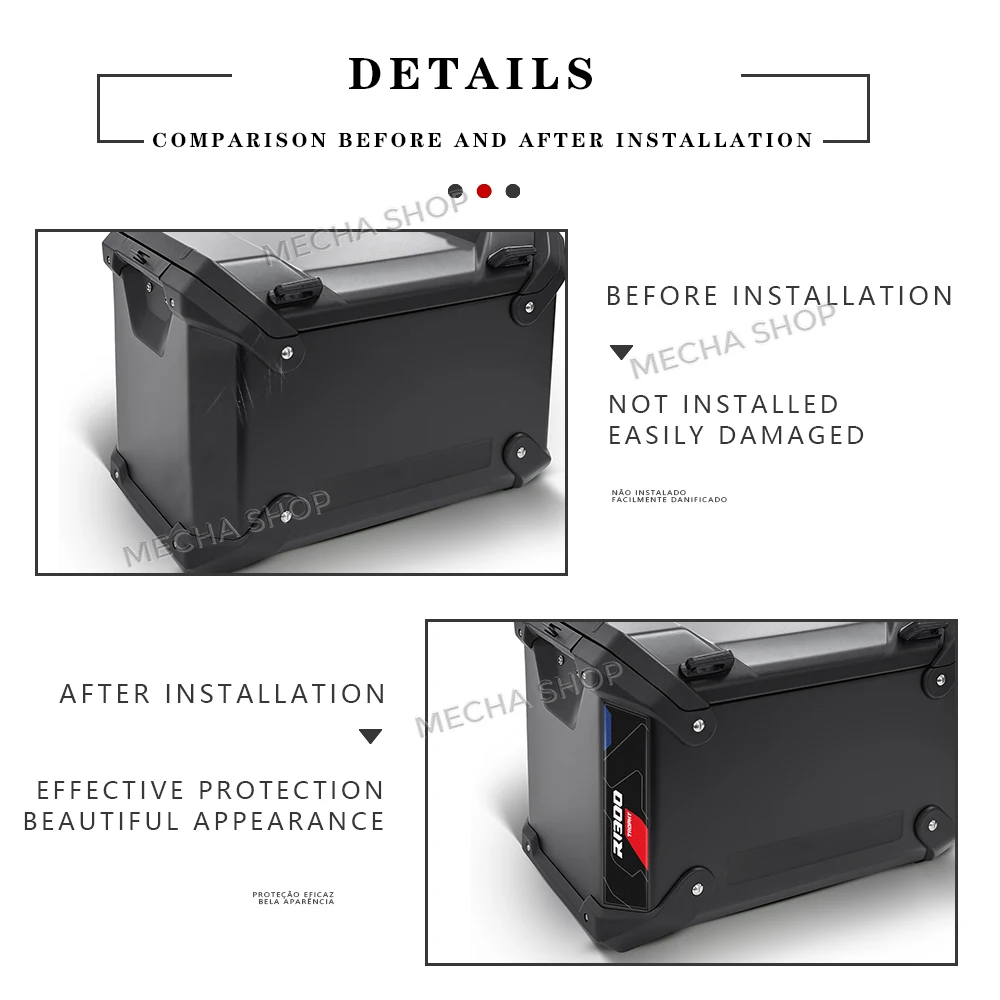 Kit de décalcomanies 3D pour R 1300GS Adventure R1300GS ADV 2025, autocollant de Protection pour valise de moto, adhésif en résine réfractive