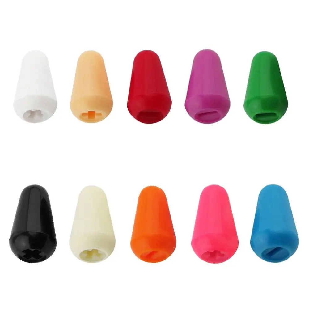 10 Pcs for ST SQ Toggle Switches Knobs Cap Tip Buttons 3 Way Pickup Lever Selector Plastic Cap Tip Guitar Toggle Knobs