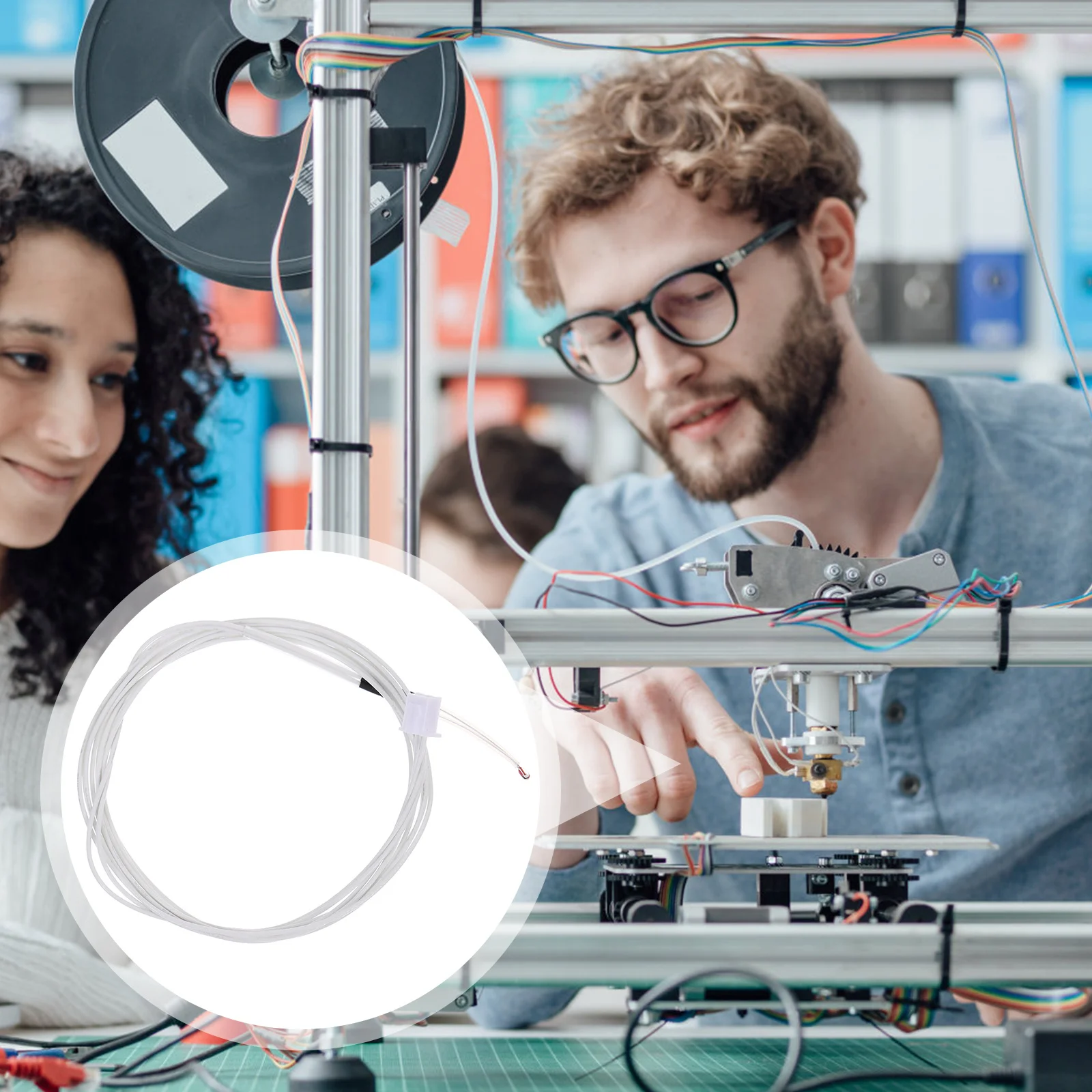 

5Pcs 3D Printer Thermistor 100k Exquisite Workmanship Thermal Resistor Ntc 3D Printer Thermistor Thermal Resistor