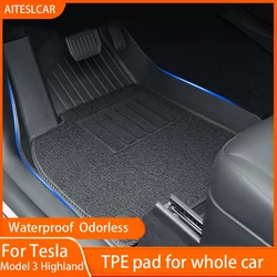 For Tesla For New Model 3 2026-2024 TPE Highland Floor Mats Waterproof Anti-Slip Mats Cargo Liner Floor Mats Interior Accessorie