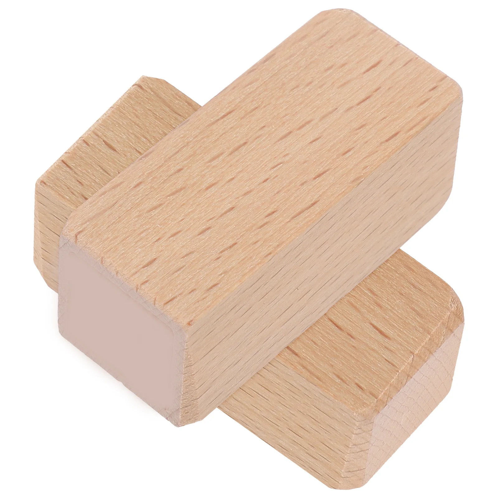 

2Pcs Wooden Seal Square Shape Durable Practical for Kid DIY Crafts Scrapbook Handbook Creative Pattern Wooden Seal