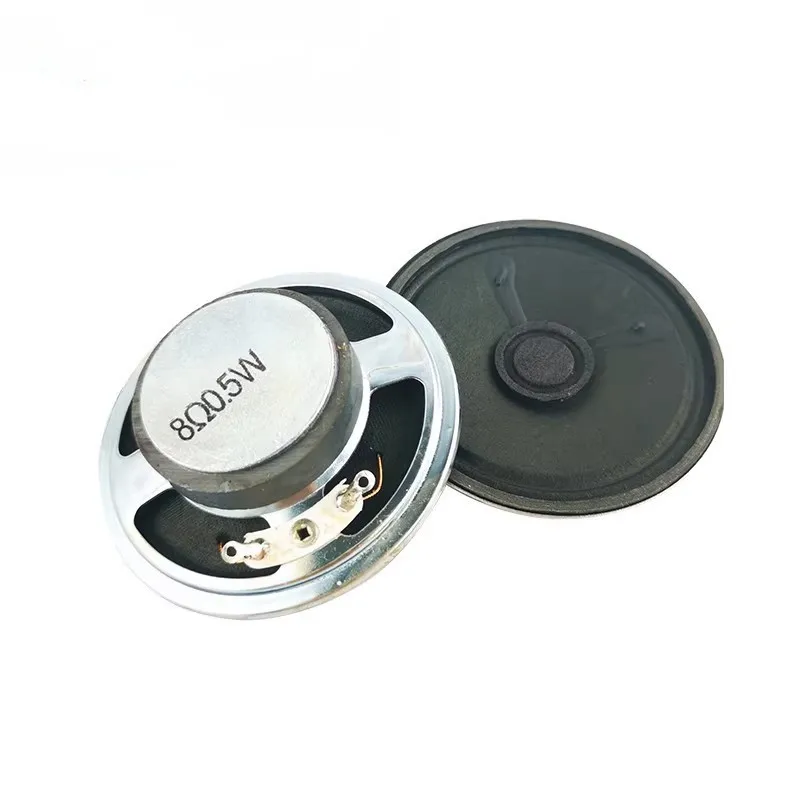 5Pcs 8Ohm 0.5W Speaker Outer Magnetic Iron Case 2 Inch  8 Ohm 0.5 Watt 40MM 45MM 50MM 57MM Paper Cone Loudspeaker For Toy