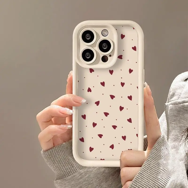 Love Heart Phone Case for OPPO A5S A3S A12 A12E A9 A5 A31 2020 A52 A73 A92 A94 A57 4G A60 Find X5 X3 R17 R15 Pro Reno 5F 5 Lite