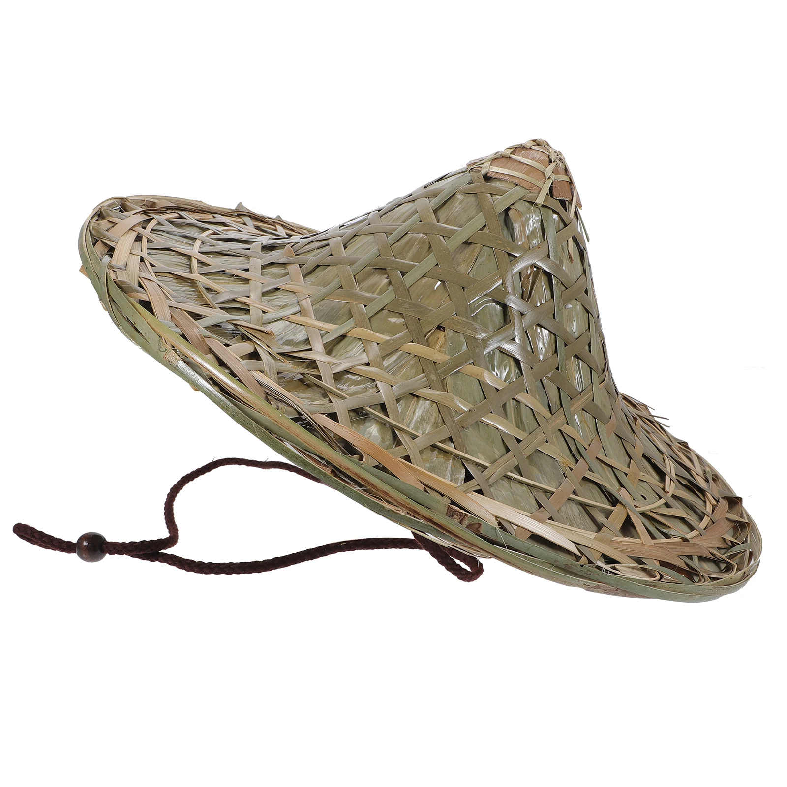 

Bamboo Woven Hats Kids Sun Blocking Rain Proof Caps Handmade Use Straw Hat Weaving Retro Style Fishing Gear