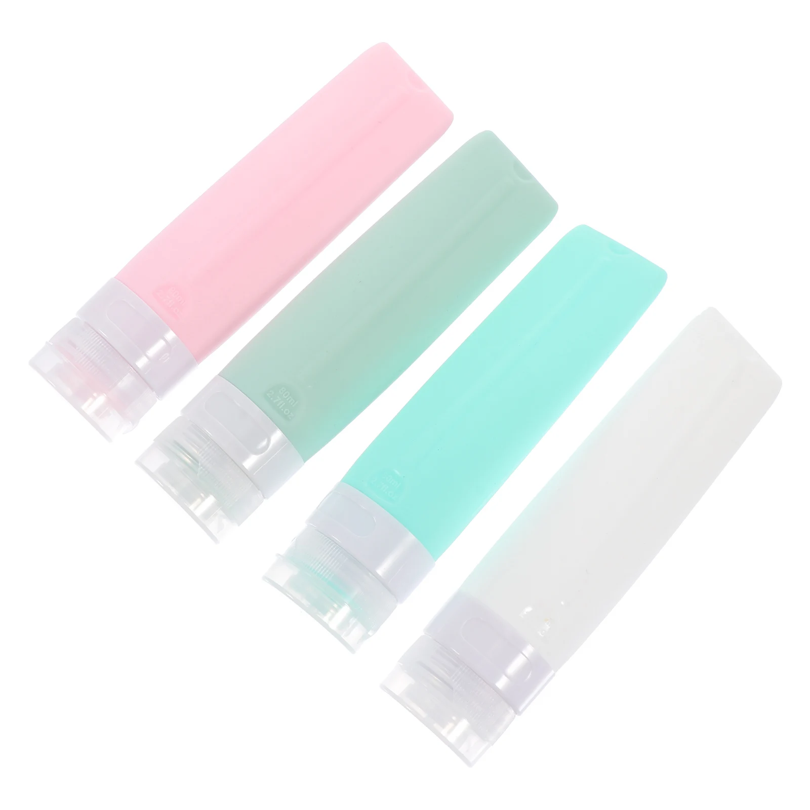 

4 Pcs Refillable Travel Bottles Portable Liquid Holder Containers Empty Compact Leak Proof Silicon Gel for Shampoo