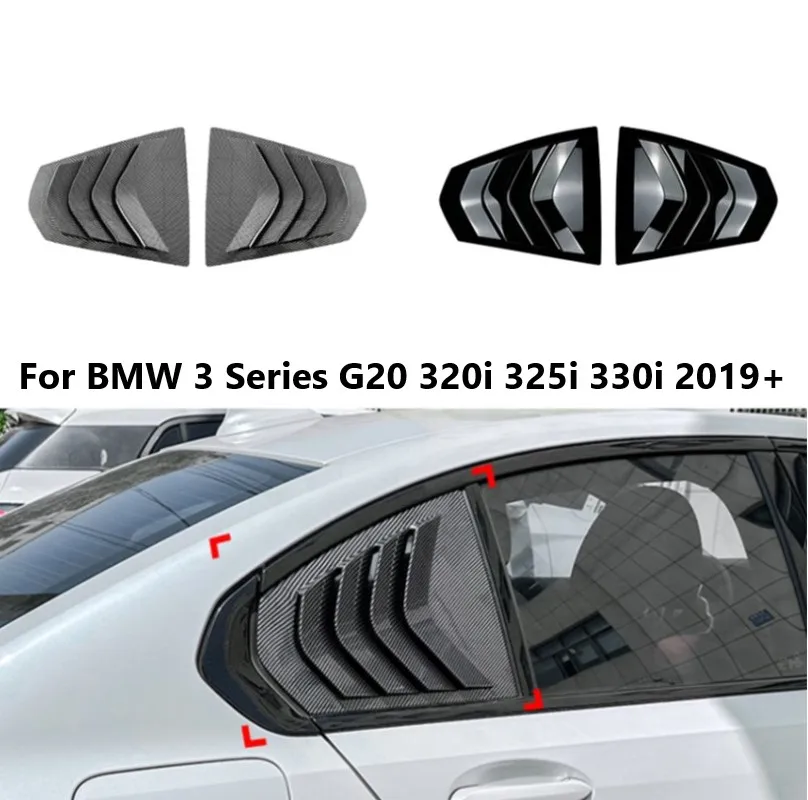 

Car Rear Window Louver Cover Trim For BMW 3 Series G20 320i 325i 330i 2019+ Shutter Triangular Body Kit Exterior Car Accessories