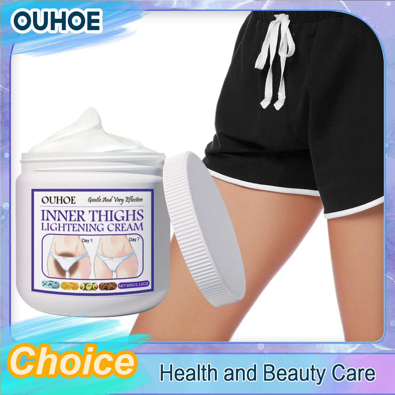 

OUHOE Inner Thigh Whitening Cream Private Parts Underarm Bleaching Cream Whiten Butt Knee Brighten Melanin Intimate Dark Skin C