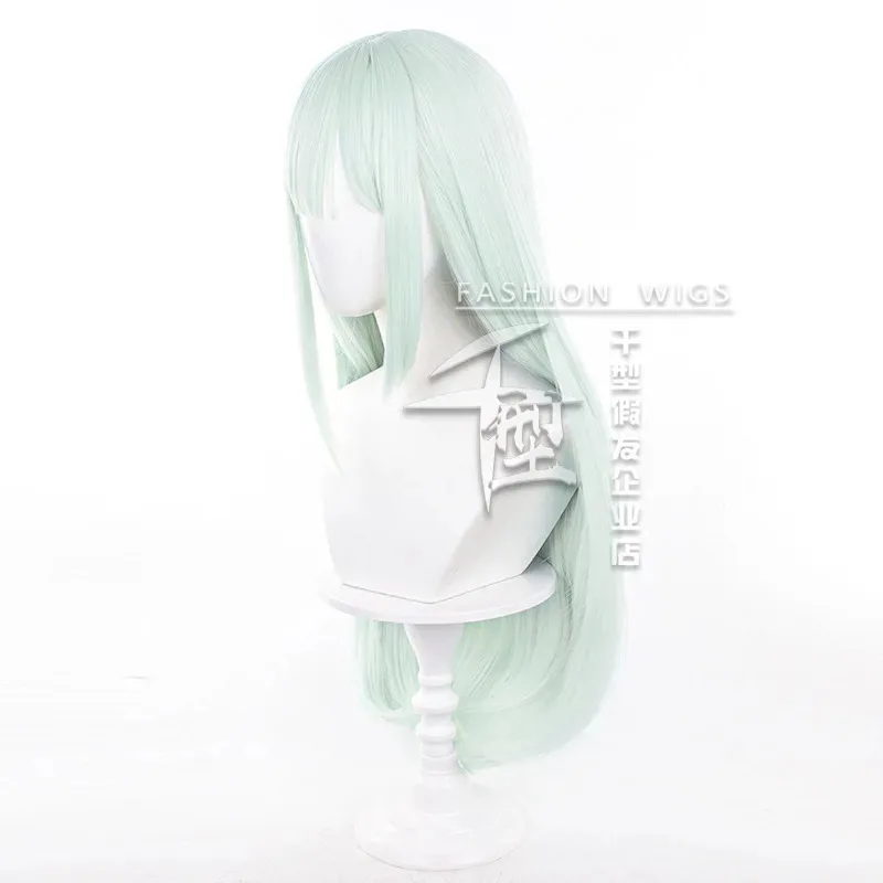 ¡Peluca de cosplay de Mutsumi Wakaba de alta calidad Anime BanG Dream! Mortis-pelucas de Cosplay para mujer, peluca larga verde claro, gorro resistente al calor