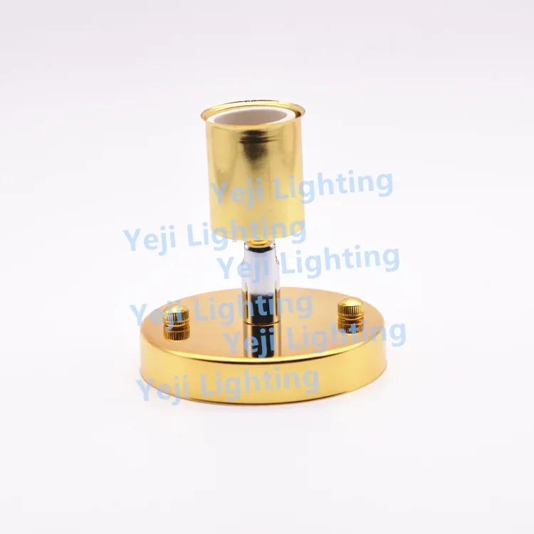 Gold Universal 180 Degree Steering Edison retro vintage E27 Lamp Holder ceramic screw Lamp Base for led pendant lamp chandeliers