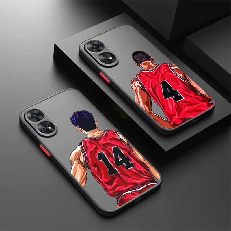 S-lams D-unks Cute For OPPO Reno 8T 8 7 6 5 Z F SE Pro Plus Lite TPU Shockproof Frosted Translucent Phone Case