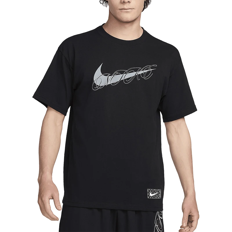 تي شيرت Nike Official 2024 الجديد للرجال فضفاض رياضي كاجوال لكرة السلة FV8399-010