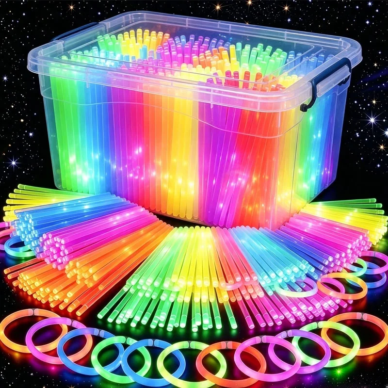 Glow in The Dark Light Up Sticks Party Favors, Glow Party Decorations Neon Party Glow Necklaces and Bracelets