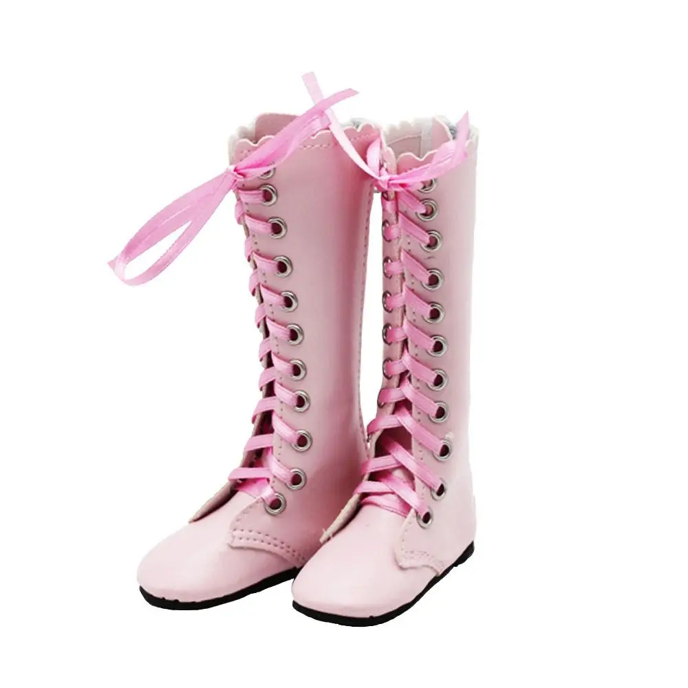 

Birthday Gifts PU Leather Dolls Shoes Handmade Fashion Doll High Boots Mini Casual Doll High-heeled Shoes SD Dolls
