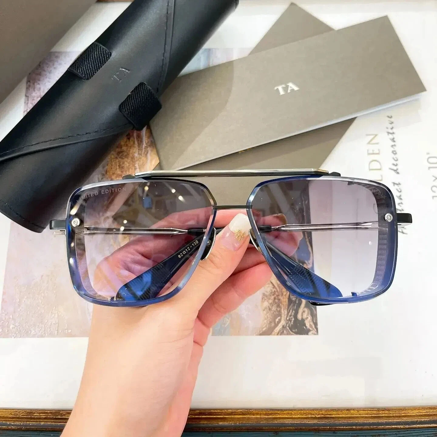 

Authentic For DIYTA DT DTS121 MACH SIX LIMITED EDITION Men Women Sun Glasses Luxury Designer Gradient Couple Eyewear With Box