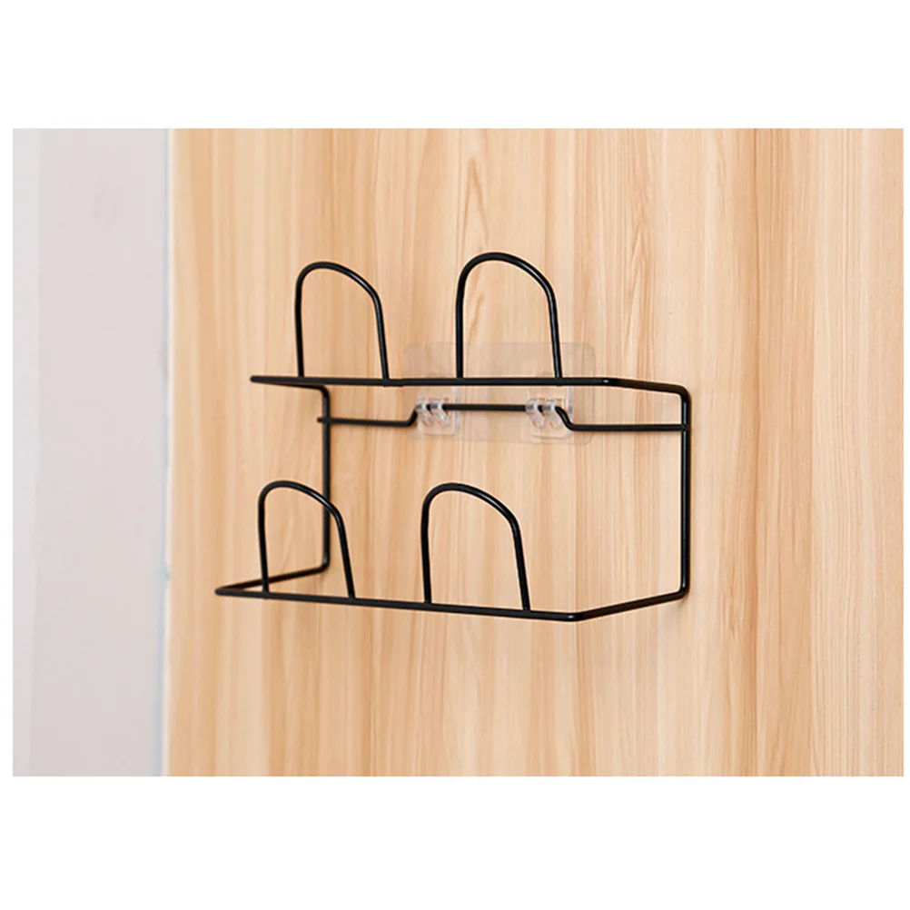 

Wall Mount Shoe Rack Double Layer Iron Slippers Storage Organizer For Bathroom Shower Room No Drill Self Adhesive Hooks