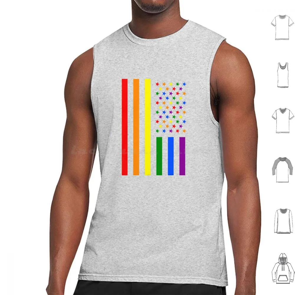 American Flag-Usa Flag-Pride-Bisexual Tank Tops Vest Sleeveless Bisexual Pride Bi Queer Rainbow Bio Sexual Trans Asexual