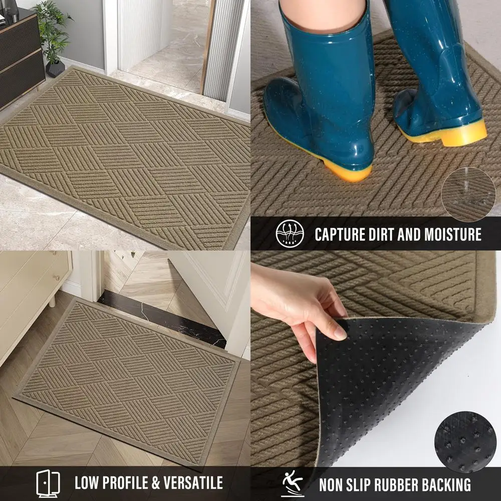 

Durable Entrance Mat for Mud and Dirt Protection, Suitable for Outdoor and Indoor Use, Stain and Fade Resistant, Non-Slip Rubber