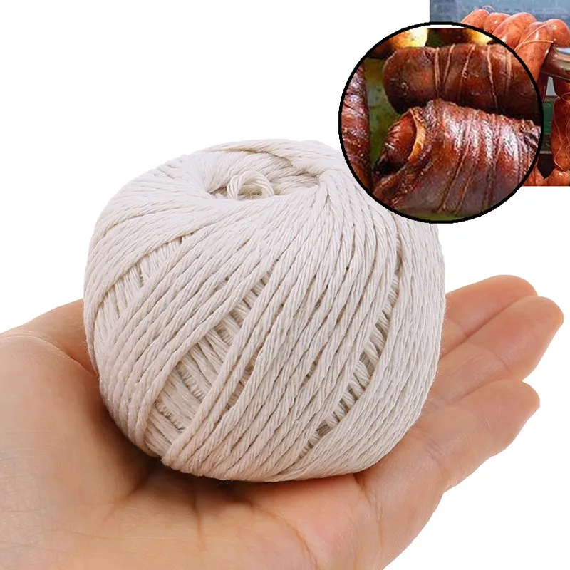 1Roll 70M Cotton Cooking Tools  Twine Meat Prep Trussing Turkey Barbecue Strings Meat Sausage Tie Rope Cord Home Kitchen Parts