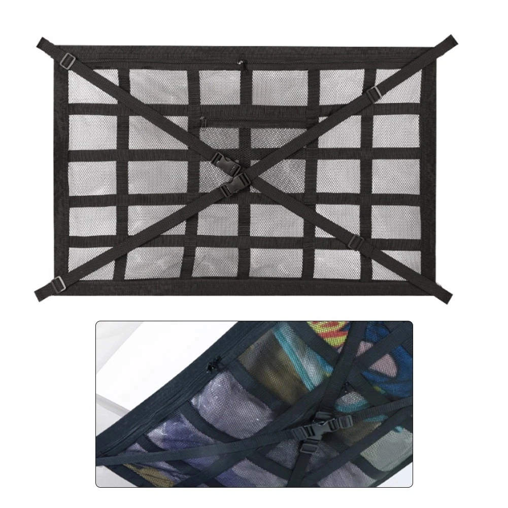 

Car Roof Top Ceiling Cargo Net Pocket Mesh Organizer Bag Stowing Tidying Anti Sagging Luggage For SUV Van Camping Cab