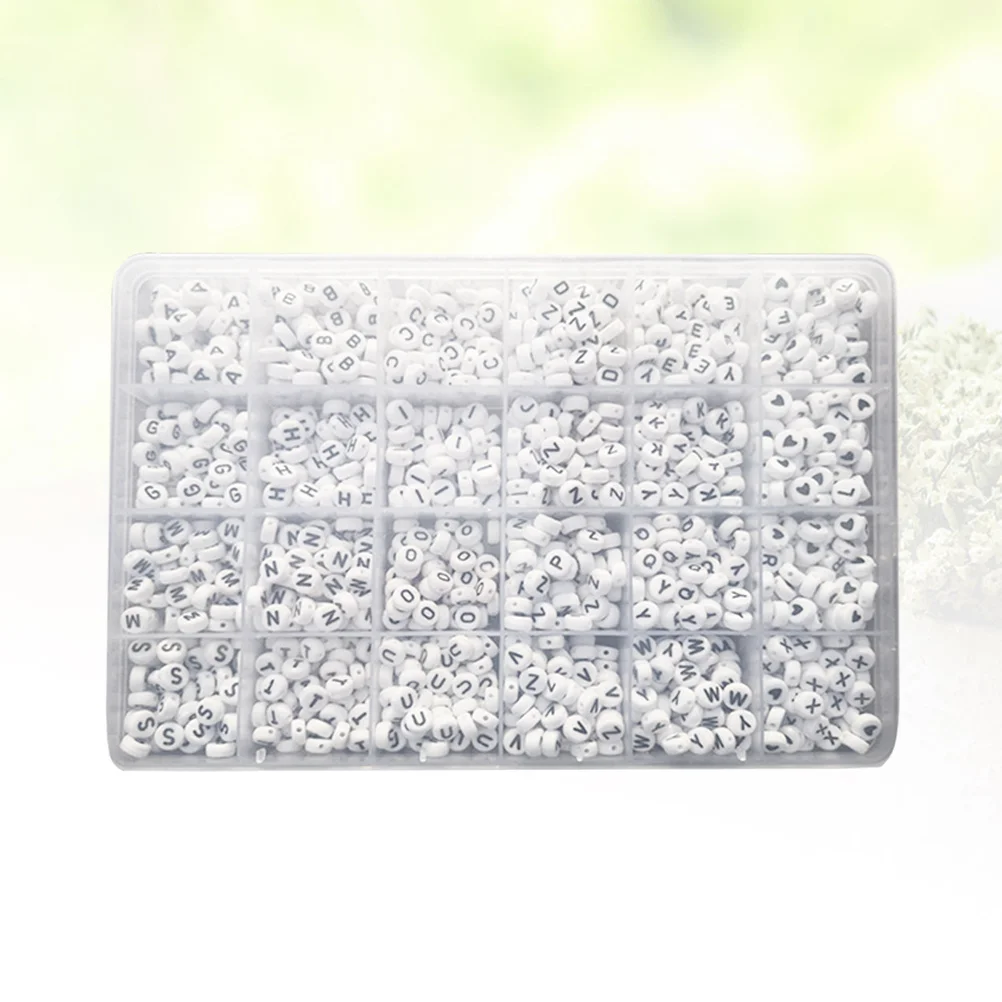 Perles de l'alphabet en plastique, 1350 pièces, perles de lettres pour la fabrication de bracelets et de colliers, Kits d'artisanat éducatif, accessoires de bricolage pour enfants