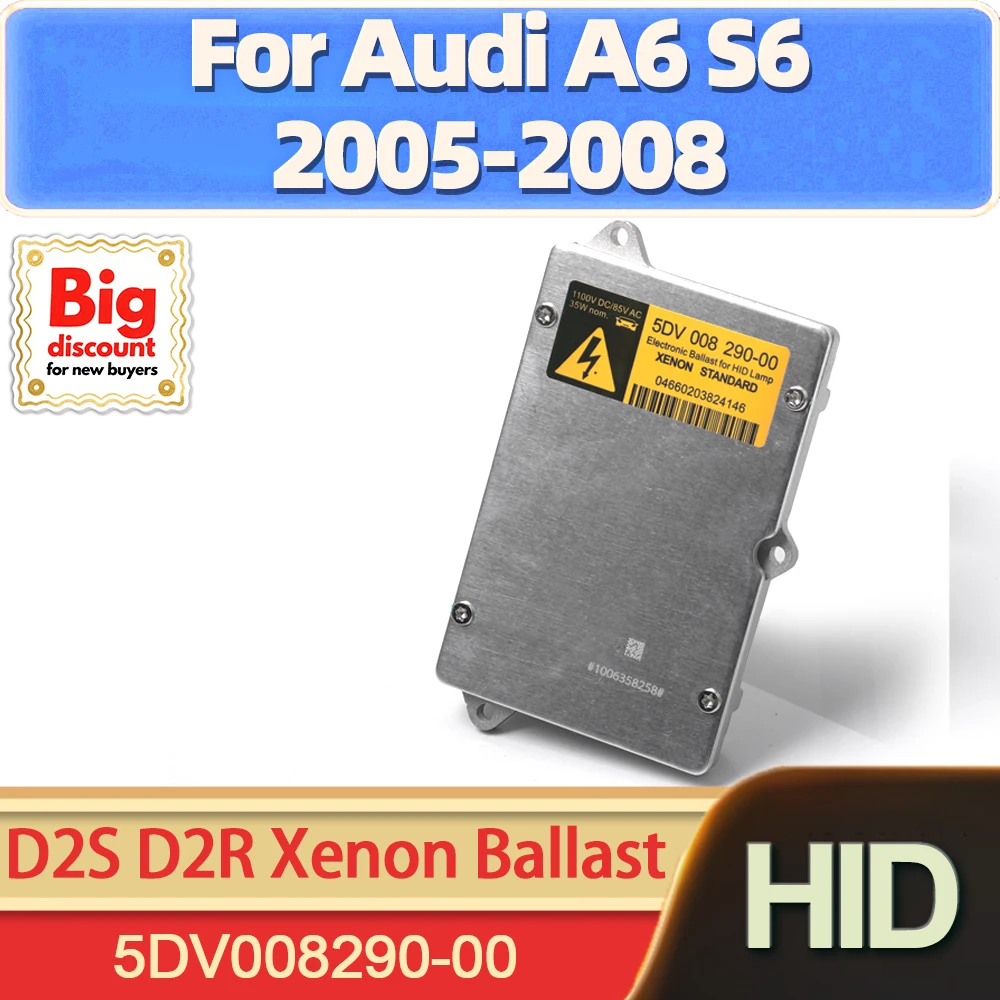 

TEENRAM 1X HID Xenon Headlight Ballast Control Unit Module OEM 5DV008290-00 D2S D2R Xenon Lamp Ballast For Audi A6 S6 2005-2008