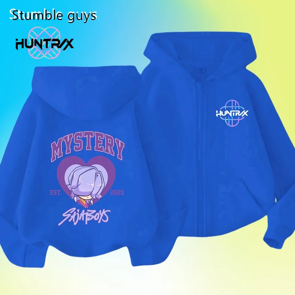 

Kids New KPop Demon Hunters Autumn Zipper Hoodie Long Sleeve Sweatshirt Anime Clothes Casual Boys Girls