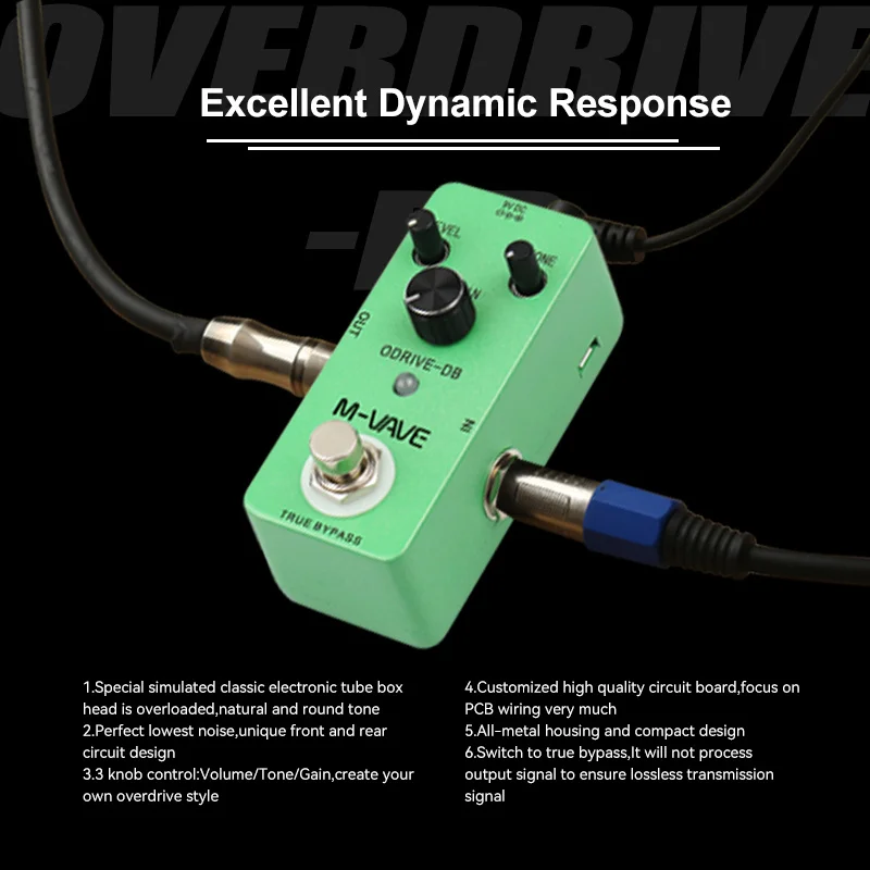 M-VAVE Guitar Mini Pedal Overdrive Dumble Tone Guitar Effect Pedals Indescribable Unique Overdrive Sound