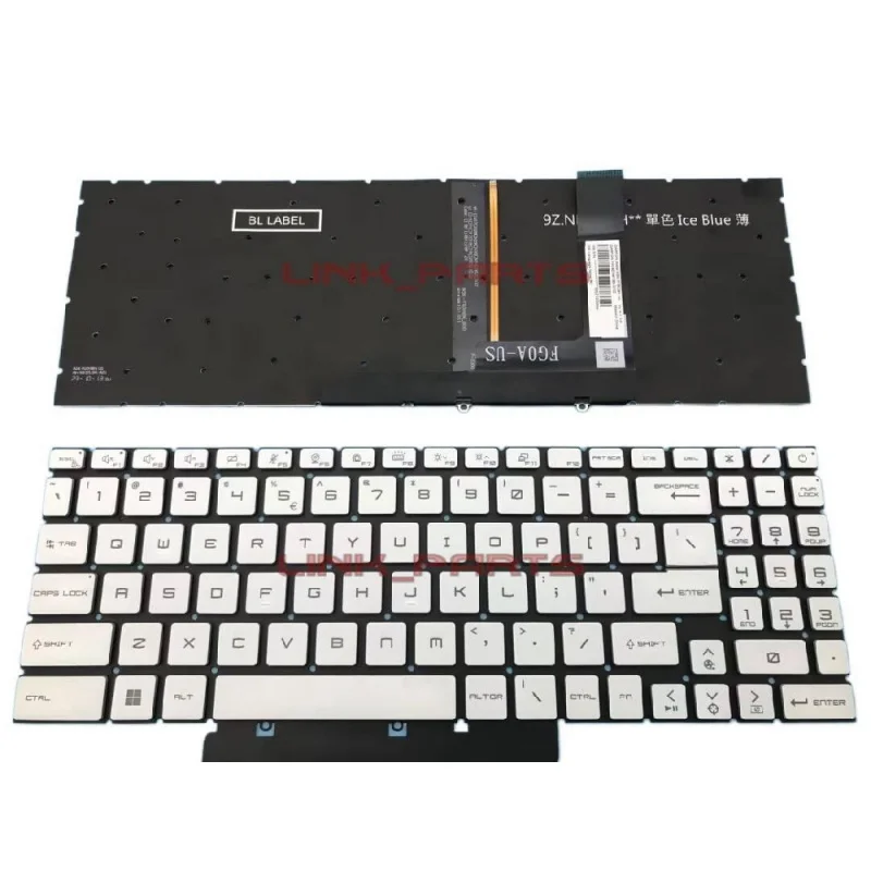 NEW US English Blue Backlit Keyboard For MSI Sword 17 A11SC A11UD A12UD A12UE A12V A13V Laptop Keyboard